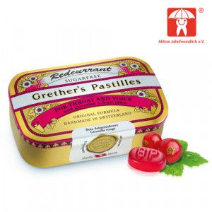 GRETHERS Redcurrant+Vitamin C zuckerfrei Pastillen
